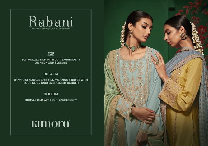 Kimora Rabani Heavy Designer Wear Wholesale Wedding Salwar Suits Catalog